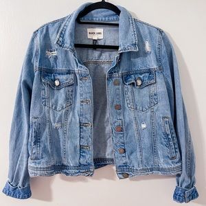 Denim distressed jacket